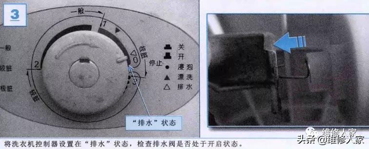 波轮式洗衣机排水系统的检修方法/